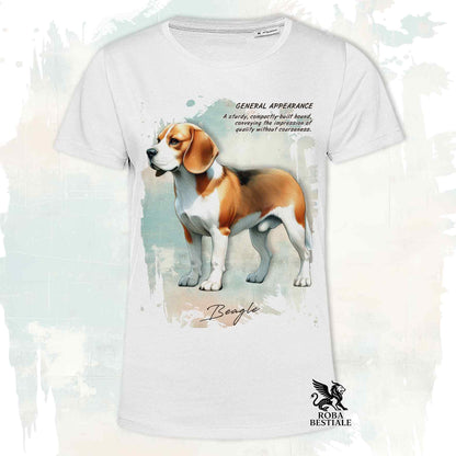 T-Shirt APPEARANCE - BEAGLE Lepre Pied - Bianca o Beige, da Uomo o da Donna - dalla XS alla 5XL