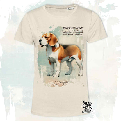 T-Shirt APPEARANCE - BEAGLE Lepre Pied - Bianca o Beige, da Uomo o da Donna - dalla XS alla 5XL