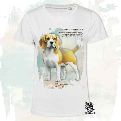T-Shirt APPEARANCE - BEAGLE Limone Pied - Bianca o Beige, da Uomo o da Donna - dalla XS alla 5XL