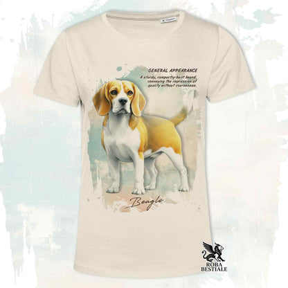 T-Shirt APPEARANCE - BEAGLE Limone Pied - Bianca o Beige, da Uomo o da Donna - dalla XS alla 5XL