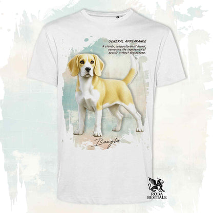 T-Shirt APPEARANCE - BEAGLE Limone e Bianco - Bianca o Beige, da Uomo o da Donna - dalla XS alla 5XL