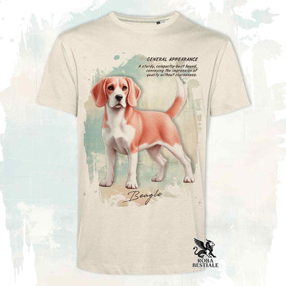 T-Shirt APPEARANCE - BEAGLE Rosso e Bianco - Bianca o Beige, da Uomo o da Donna - dalla XS alla 5XL
