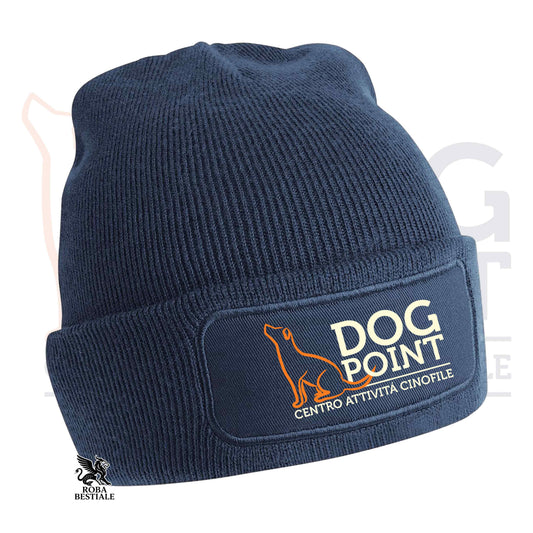Beanie DOG POINT - Cappellino Invernale - Caldo e morbido - Blue Navy, con logo