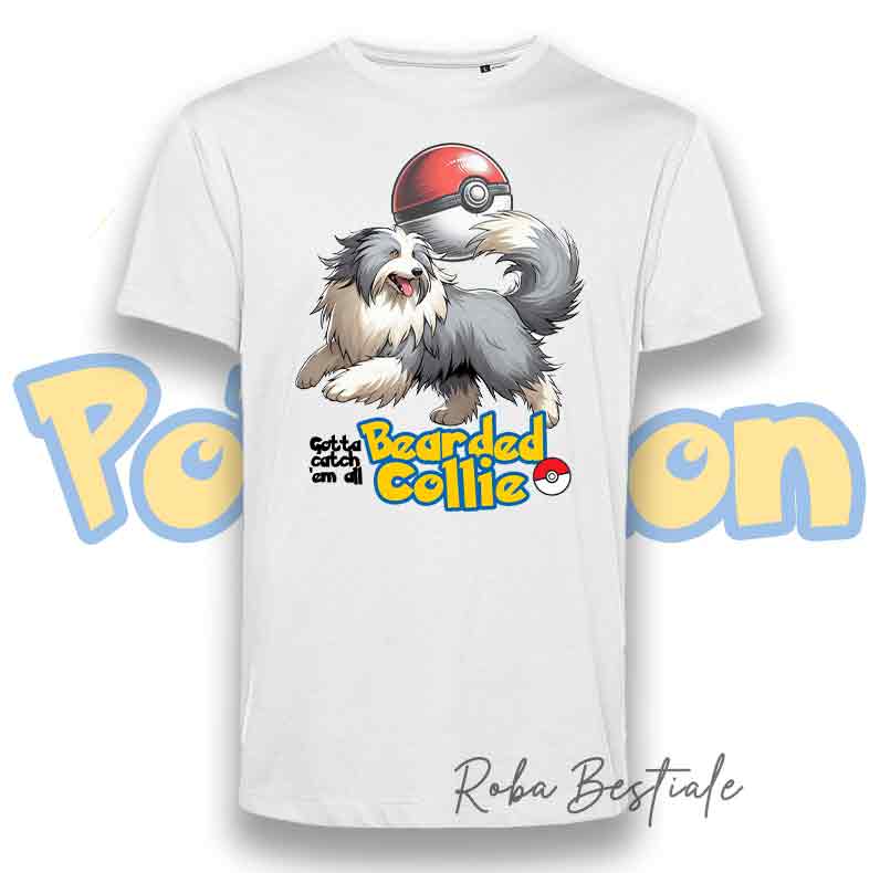 T-Shirt POKEMON - BEARDED COLLIE