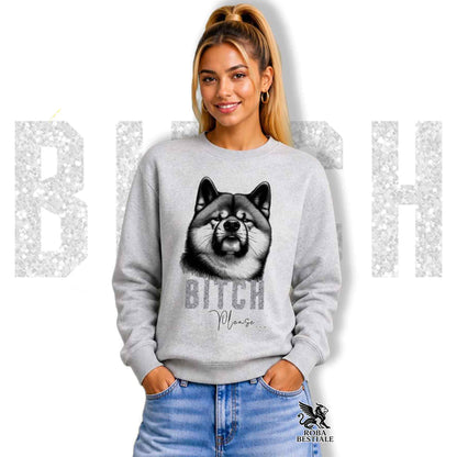 Felpa BI**H, PLEASE - AKITA INU - Girocollo, Unisex, in tanti colori! - dalla XS alla 3XL