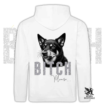 Felpa BI**H, PLEASE - AUSTRALIAN KELPIE - Con Cappuccio e Tasconi, Unisex, in tanti colori - dalla XS alla 5XL