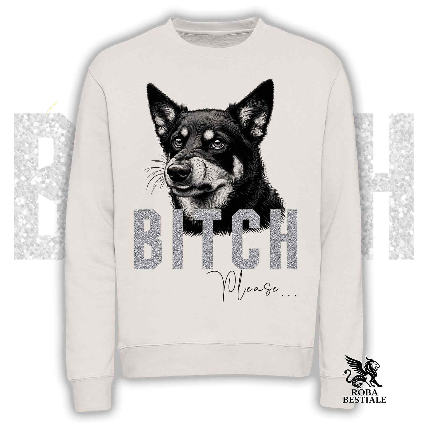 Felpa BI**H, PLEASE - AUSTRALIAN KELPIE - Girocollo, Unisex, in tanti colori! - dalla XS alla 3XL