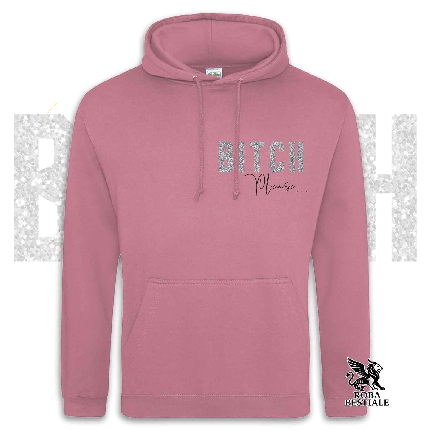 Felpa BI**H, PLEASE - AIREDALE TERRIER - Con Cappuccio e Tasconi, Unisex, in tanti colori - dalla XS alla 5XL