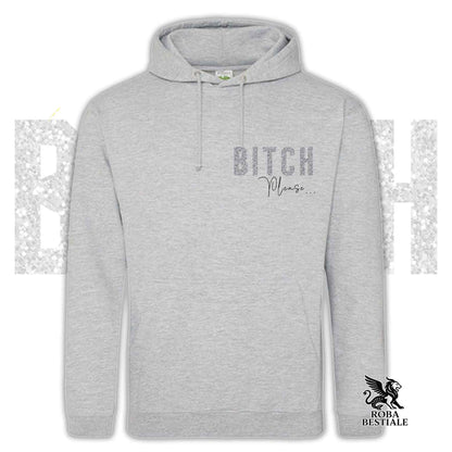 Felpa BI**H, PLEASE - AIREDALE TERRIER - Con Cappuccio e Tasconi, Unisex, in tanti colori - dalla XS alla 5XL