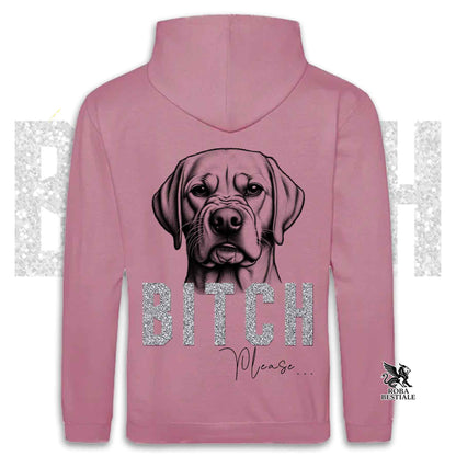 BI**H, PLEASE Sweatshirt - Yellow LABRADOR RETRIEVER - With Hood and Pockets, Unisex, in many colors - from XS to 5XL