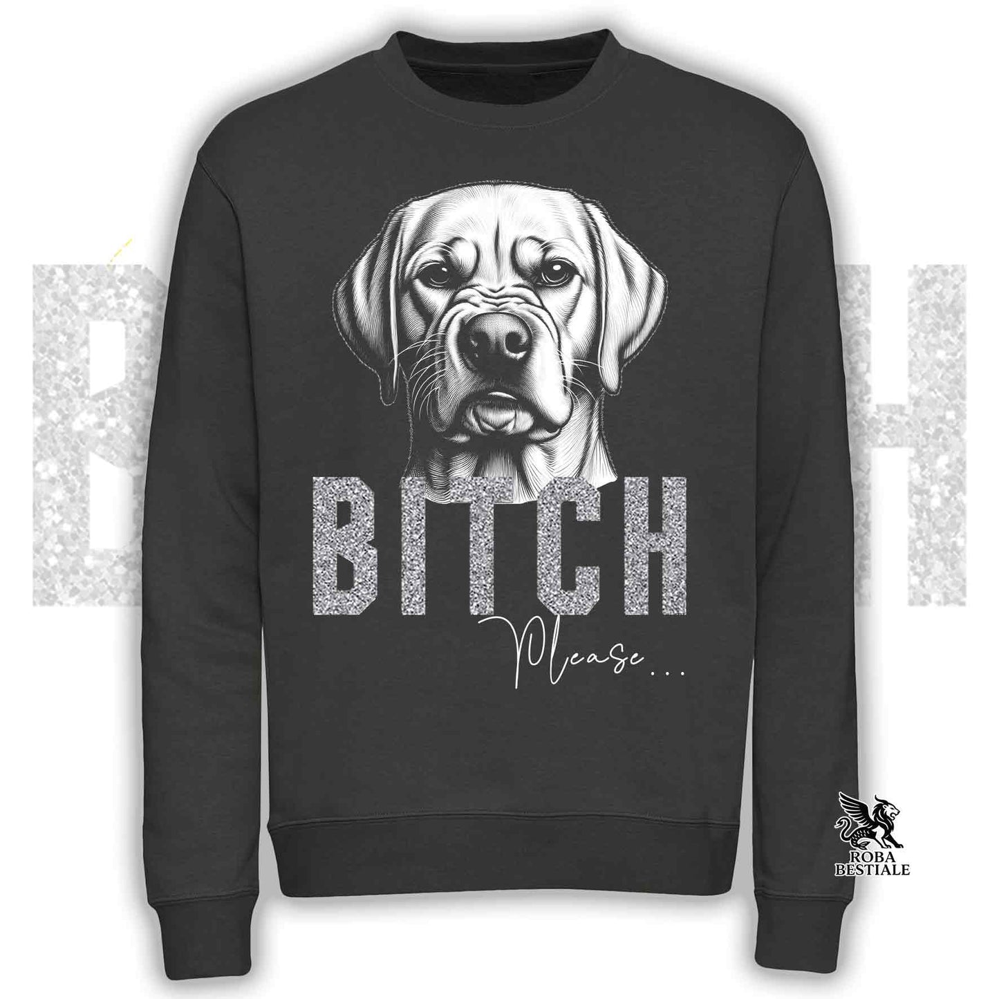 Felpa BI**H, PLEASE - LABRADOR RETRIEVER Giallo - Girocollo, Unisex, in tanti colori! - dalla XS alla 3XL