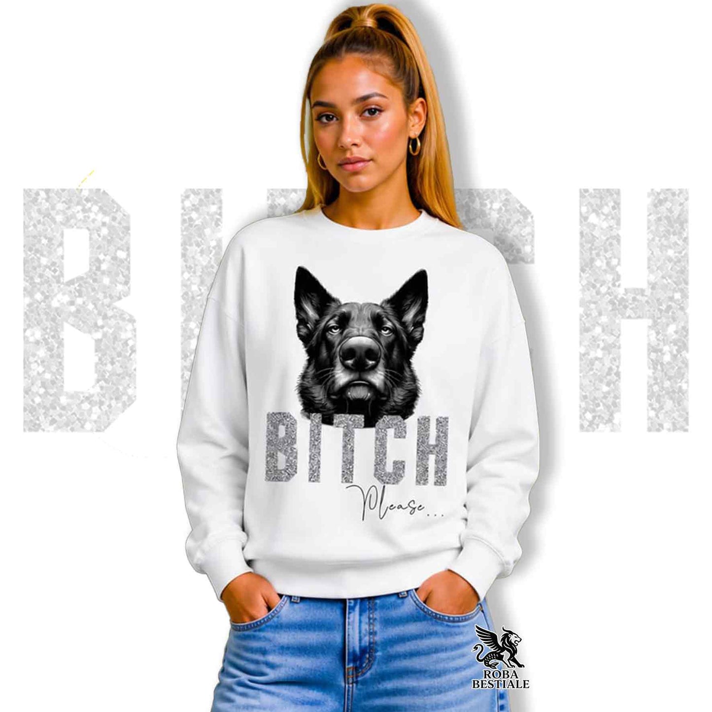 BI**H, PLEASE - German Shepherd Work Line - Crewneck Sweatshirt, Unisex, many colours! - from XS to 3XL