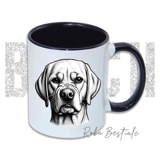 Tazza BI**H, PLEASE - LABRADOR RETRIEVER Giallo - In Ceramica, con manico e interno colorato - 330 ml