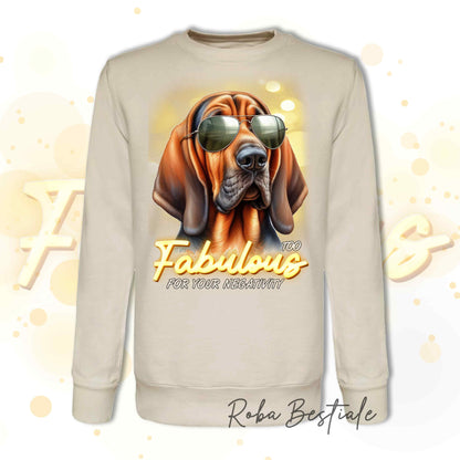 TOO FABULOUS - BLOODHOUND Liver Tan Summer Sweatshirt - Crew Neck, Unisex - Various colors available, from S to 2XL
