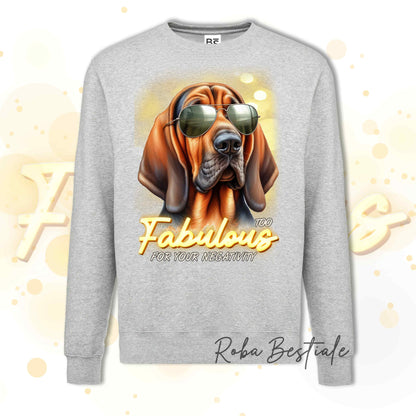 TOO FABULOUS - BLOODHOUND Liver Tan Winter Sweatshirt - Crew Neck, Unisex, in many colors! - XS to 3XL