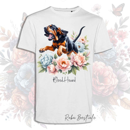 T-Shirt PEONY - BLOODHOUND Nero Focato - Bianca, Uomo o Donna - dalla XS alla 5XL