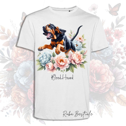 T-Shirt PEONY - BLOODHOUND Nero Focato - Bianca, Uomo o Donna - dalla XS alla 5XL