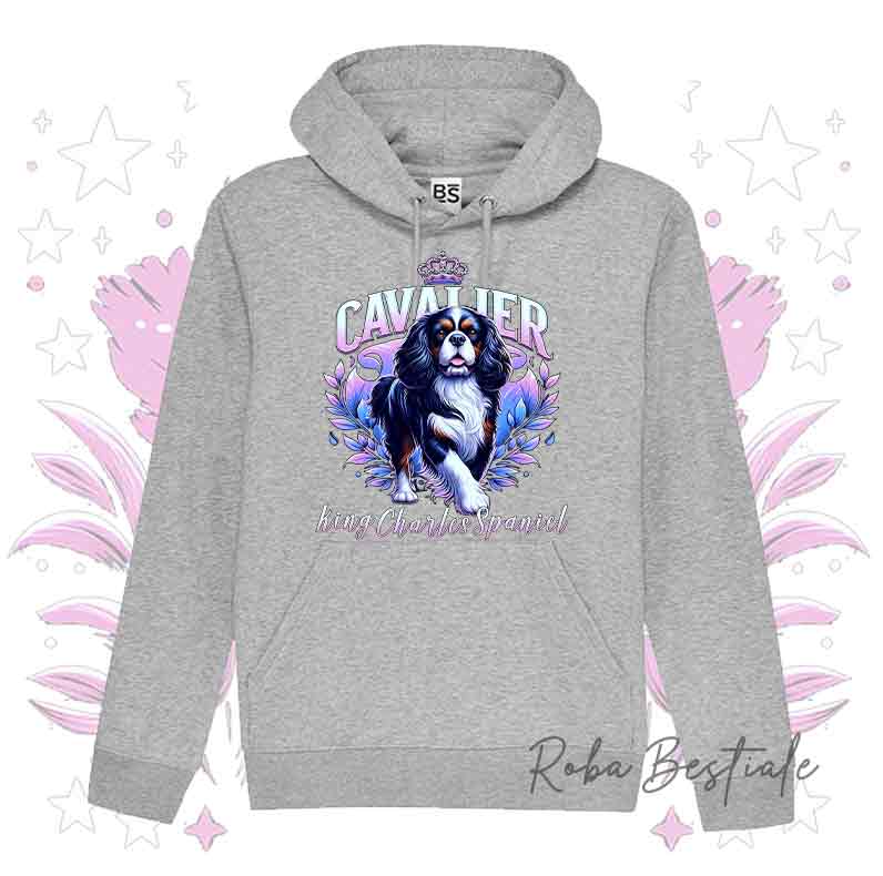Felpa Invernale BLOSSOM BEAUTY - CAVALIER KING CHARLES SPANIEL - Unisex - Nera o Grigia - dalla XS alla 3XL