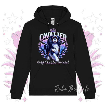 Felpa Invernale BLOSSOM BEAUTY - CAVALIER KING CHARLES SPANIEL - Unisex - Nera o Grigia - dalla XS alla 3XL