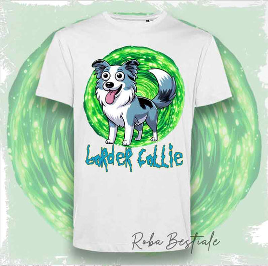 T-Shirt RICK & MORTY - BORDER COLLIE Blue Merle