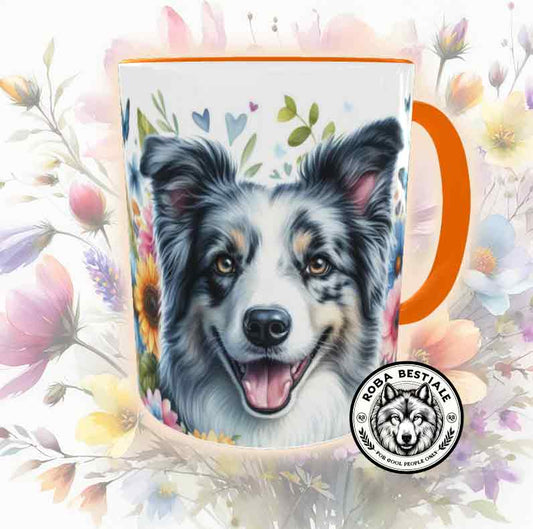 Tazza SPRING LOVE - BORDER COLLIE Blue Merle