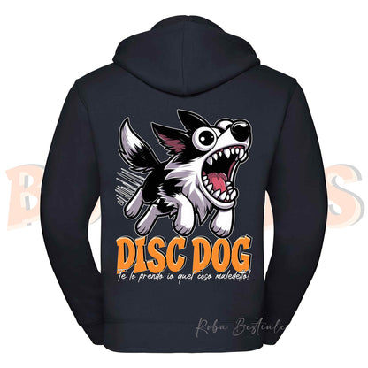 Felpa BONKERS - BORDER COLLIE Bianco e Nero - Con Cappuccio e Full Zip, Uomo o Donna, in tanti colori - dalla XS alla 5XL