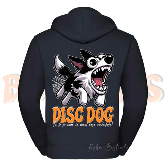 Felpa BONKERS - BORDER COLLIE Bianco e Nero - Con Cappuccio e Full Zip, Uomo o Donna, in tanti colori - dalla XS alla 5XL