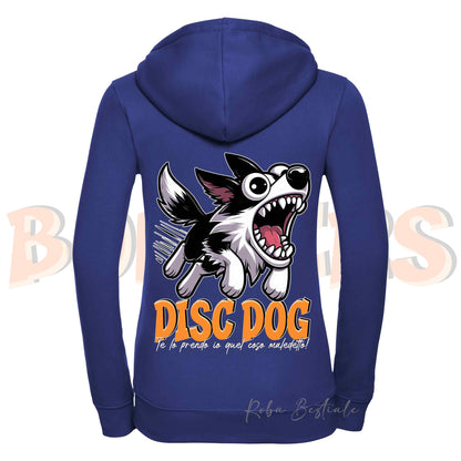 Felpa BONKERS - BORDER COLLIE Bianco e Nero - Con Cappuccio e Full Zip, Uomo o Donna, in tanti colori - dalla XS alla 5XL