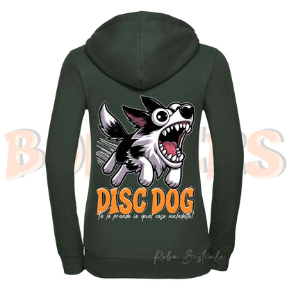 Felpa BONKERS - BORDER COLLIE Bianco e Nero - Con Cappuccio e Full Zip, Uomo o Donna, in tanti colori - dalla XS alla 5XL