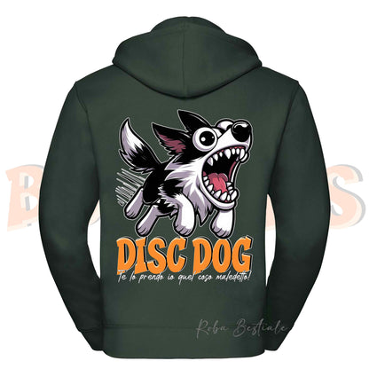 Felpa BONKERS - BORDER COLLIE Bianco e Nero - Con Cappuccio e Full Zip, Uomo o Donna, in tanti colori - dalla XS alla 5XL