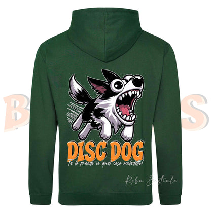 Felpa BONKERS - BORDER COLLIE Bianco e Nero - Con Cappuccio e Tasconi, Unisex, in tanti colori - dalla XS alla 5XL