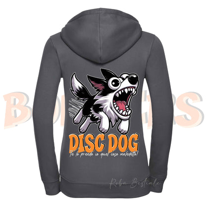 Felpa BONKERS - BORDER COLLIE Bianco e Nero - Con Cappuccio e Full Zip, Uomo o Donna, in tanti colori - dalla XS alla 5XL