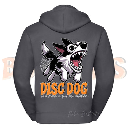 Felpa BONKERS - BORDER COLLIE Bianco e Nero - Con Cappuccio e Full Zip, Uomo o Donna, in tanti colori - dalla XS alla 5XL