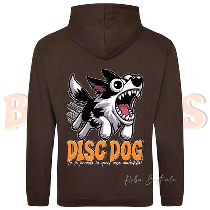 Felpa BONKERS - BORDER COLLIE Bianco e Nero - Con Cappuccio e Tasconi, Unisex, in tanti colori - dalla XS alla 5XL
