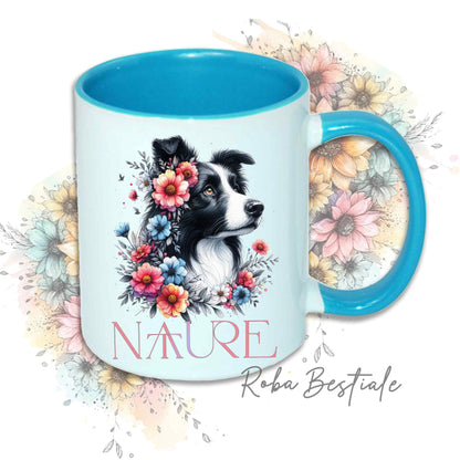 Tazza BORDER COLLIE Bianco e Nero - Collezione Nature