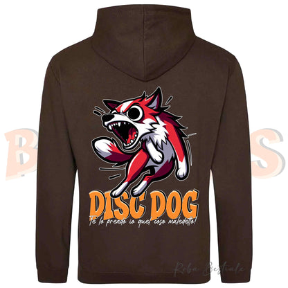 Felpa BONKERS - BORDER COLLIE Bianco e Rosso - Con Cappuccio e Tasconi, Unisex, in tanti colori - dalla XS alla 5XL