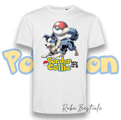 T-Shirt POKEMON - BORDER COLLIE Blue Merle