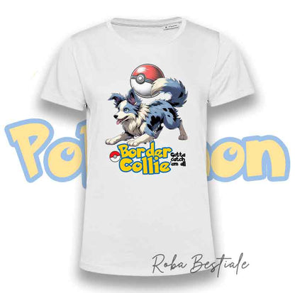 T-Shirt POKEMON - BORDER COLLIE Blue Merle