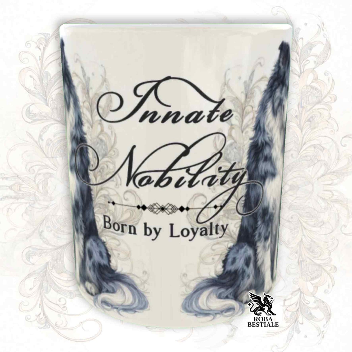 Tazza NOBILITY - BORDER COLLIE Blue Merle - Manico ORO - 330 ml - in Ceramica