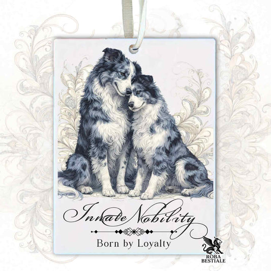 Profumatore NOBILITY - BORDER COLLIE Blue Merle - In Feltro, con cordino - 7,5 x 10 cm