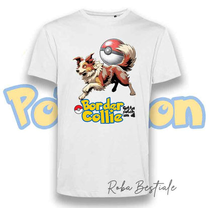 T-Shirt POKEMON - BORDER COLLIE Red Merle