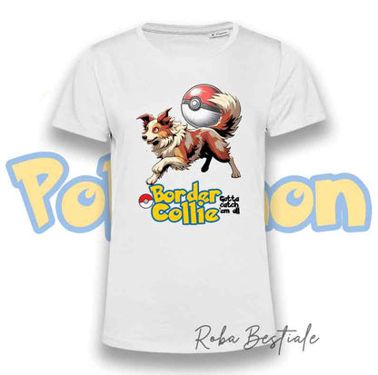 T-Shirt POKEMON - BORDER COLLIE Red Merle
