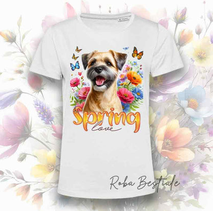 T-Shirt SPRING LOVE - BORDER TERRIER Grano