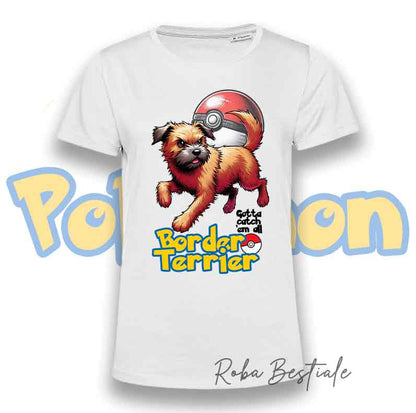T-Shirt POKEMON - BORDER TERRIER Rosso