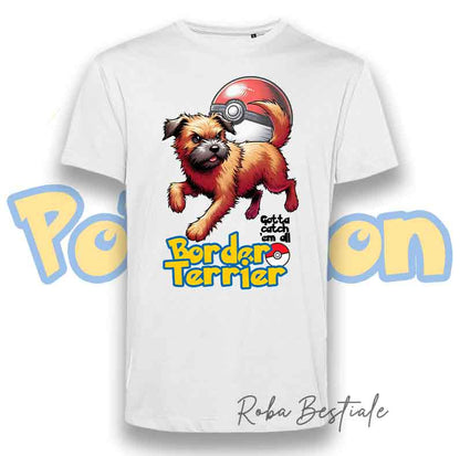T-Shirt POKEMON - BORDER TERRIER Rosso