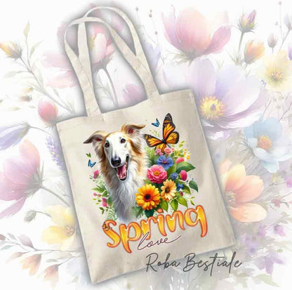 Sac fourre-tout BORZOI Crème - Collection Spring Love