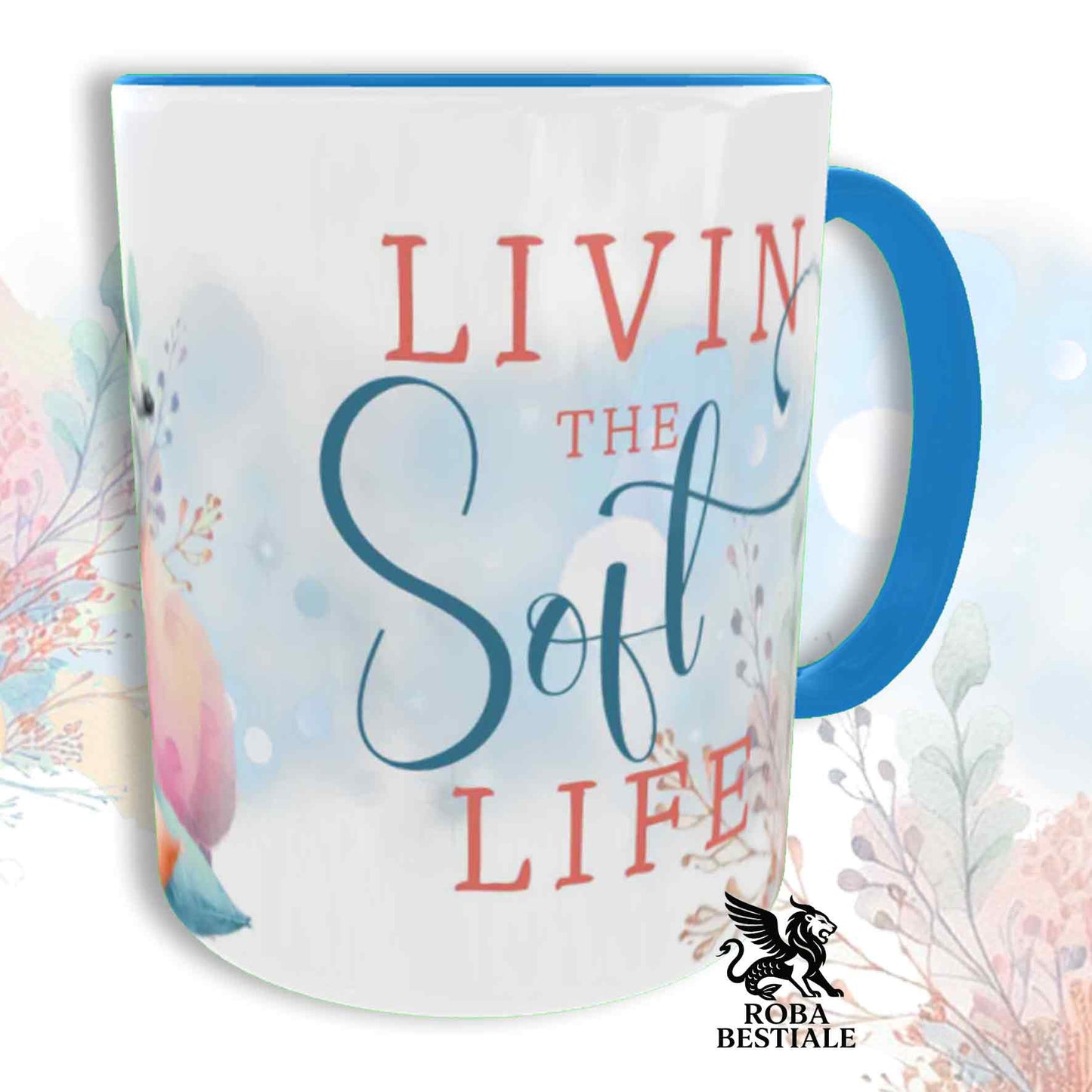 Tazza SOFT LIFE - BORZOI Bianco e Nero - In Ceramica, colore a scelta - 330 ml