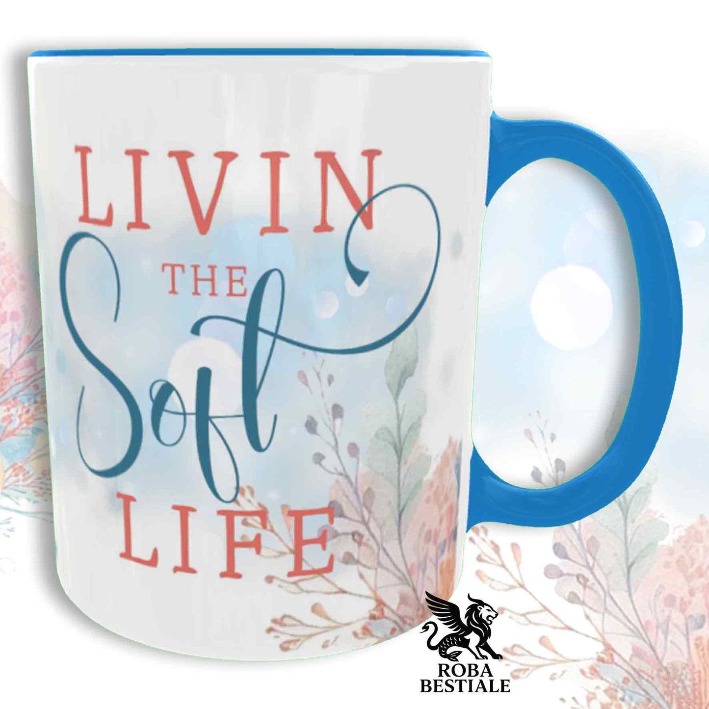 Tazza SOFT LIFE - BORZOI Bianco e Nero - In Ceramica, colore a scelta - 330 ml
