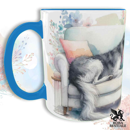 Tazza SOFT LIFE - BORZOI Grigio - In Ceramica, colore a scelta - 330 ml