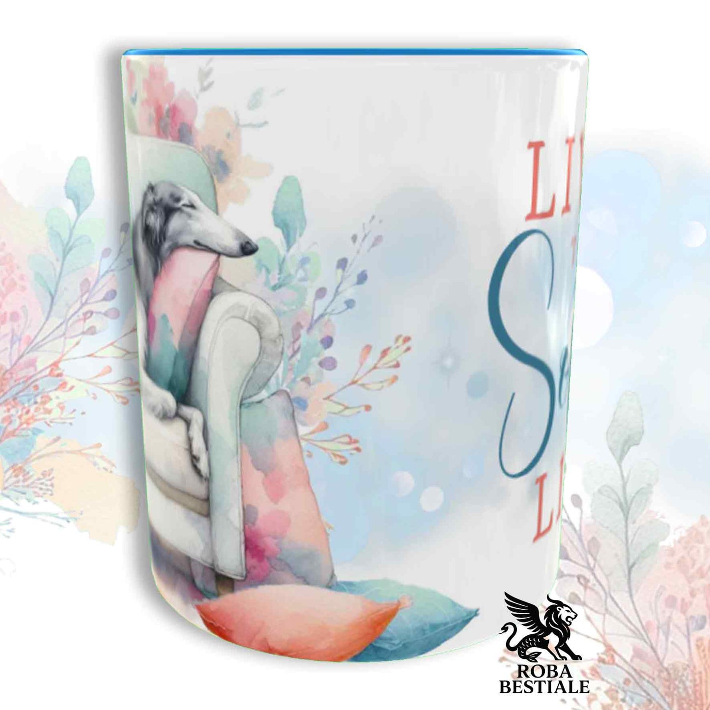 Tazza SOFT LIFE - BORZOI Grigio - In Ceramica, colore a scelta - 330 ml